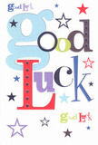 Bursting with the spirit of encouragement, this good luck card designed in the essence of Pentonville features the words 'Good Luck' dancing in a symphony of vibrant colours and fonts-a cheery display perfectly suited for uplifting someone stepping into the unknown. Oversized, pastel blue letters entwine with deep reds, lush moss greens, and rich violets, as though each character was carefully painted to capture a unique wish. Navy, lilac, and zesty lime hues punctuate the design, while whimsical stars scatter joyfully across the clean white background, evoking the nighttime sky above Pentonville's rooftops. The card's flat, smooth surface hints at the luxurious quality of the cardstock-a tactile pleasure you'd notice when placing it alongside a hand-tied arrangement destined for delivery near Chapel Market. This is the card I'd recommend to express unwavering support for a friend starting a new chapter-a new job, a big exam, or an exciting move within Pentonville-imbued with optimism and the quiet magic of someone believing in your dreams. It's a beautiful, heartfelt keepsake, ready to travel with your hopes across our corner of North London.